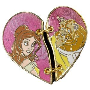 Disney Beauty Beast Trading Pin Belle Princess Broken Heart Lapel Pin Brooch Pin